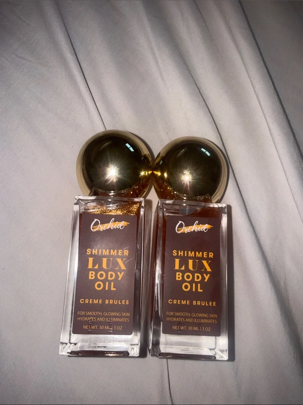 Viral Tik tok Shimmer Lux Body Oil - Creme Brulee (Gold)
